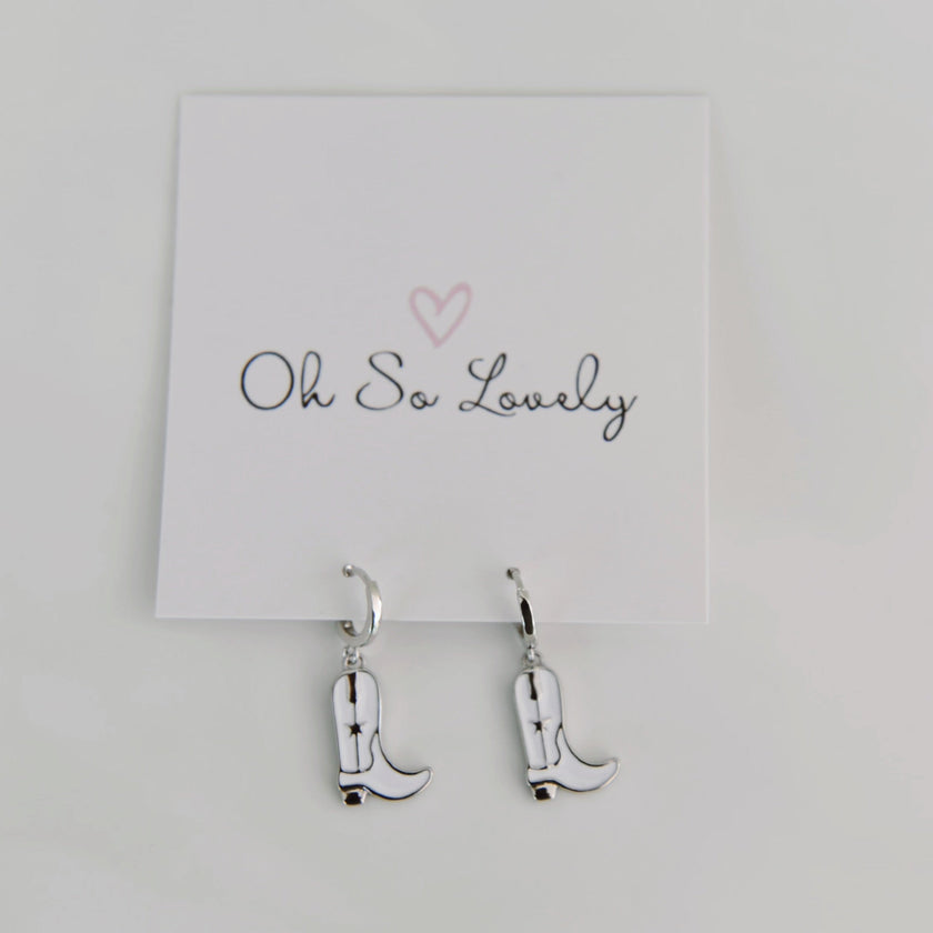 Kataleya Cowboy Boot Huggie Hoops