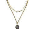 Black Keshi Pearl Double Strand Necklace