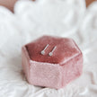 GWEN dainty crystal stud earrings, Minimalist