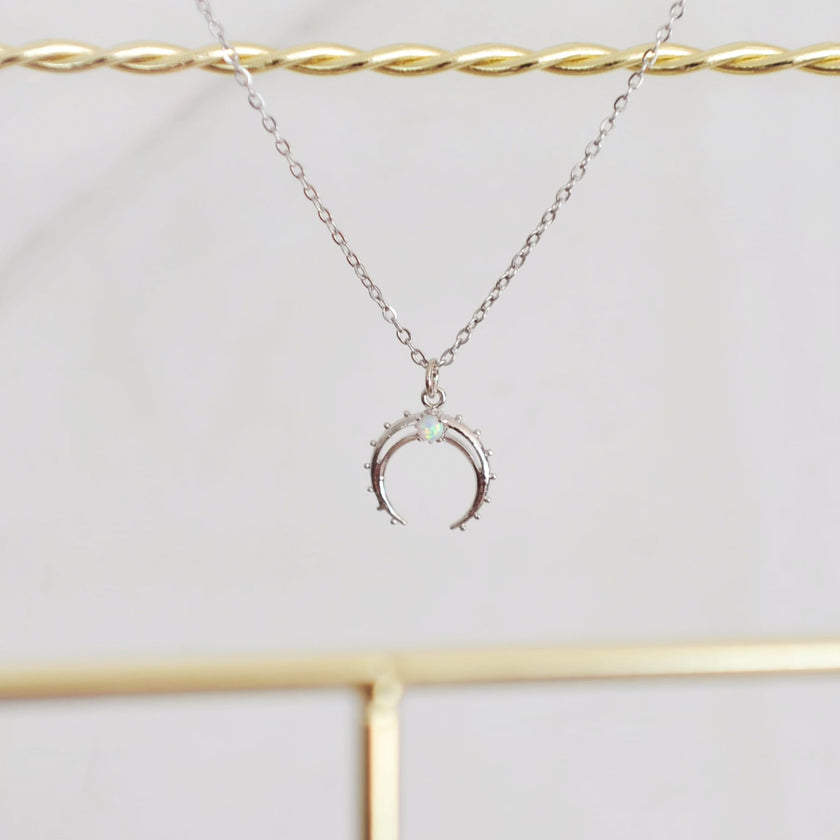 Opal crescent moon