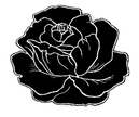 Rose Bloom Solid Rubber Cling Stamp