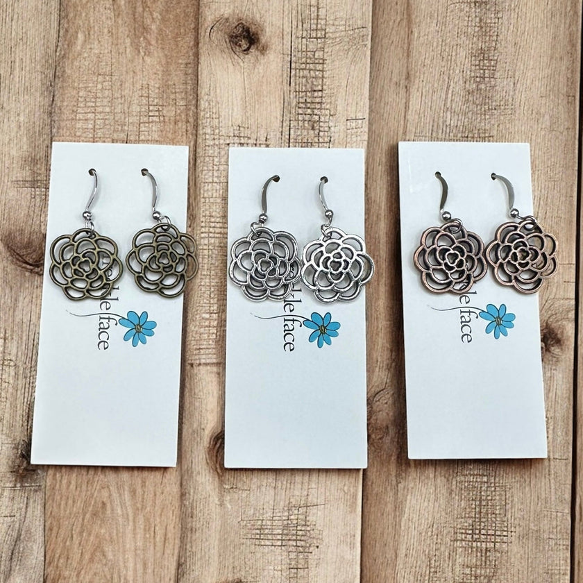Rose Flower Earrings