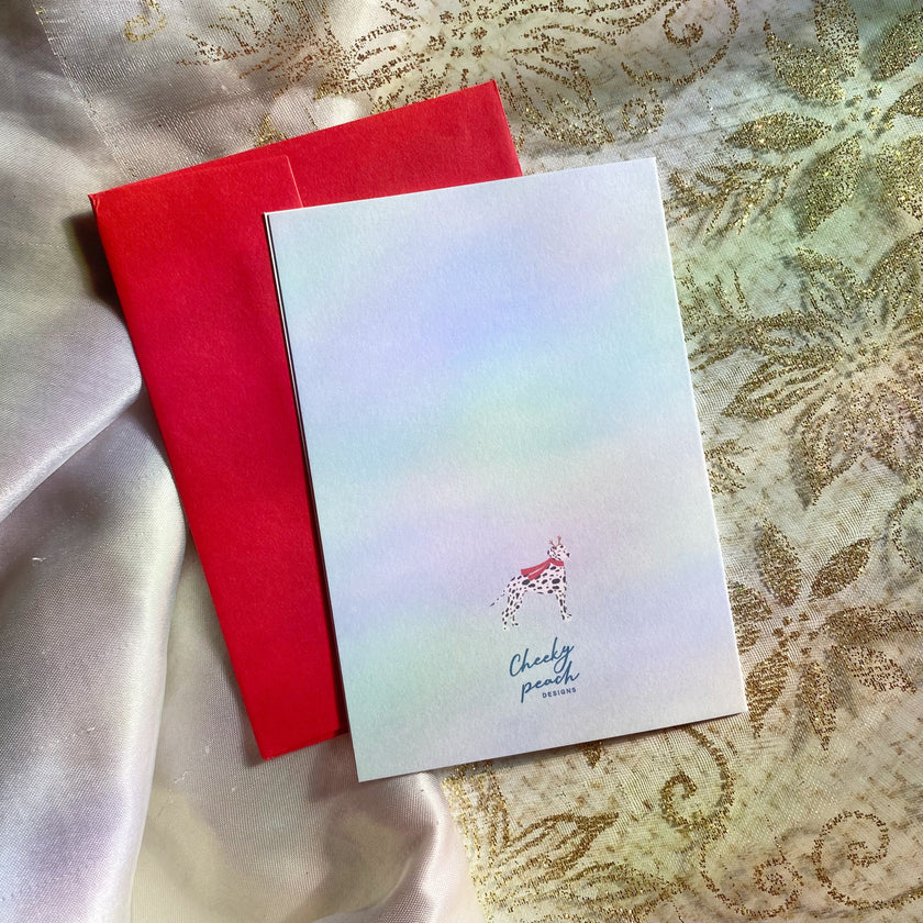 Unleashing Joy Dog | Dalmatian | Mini Greeting Card