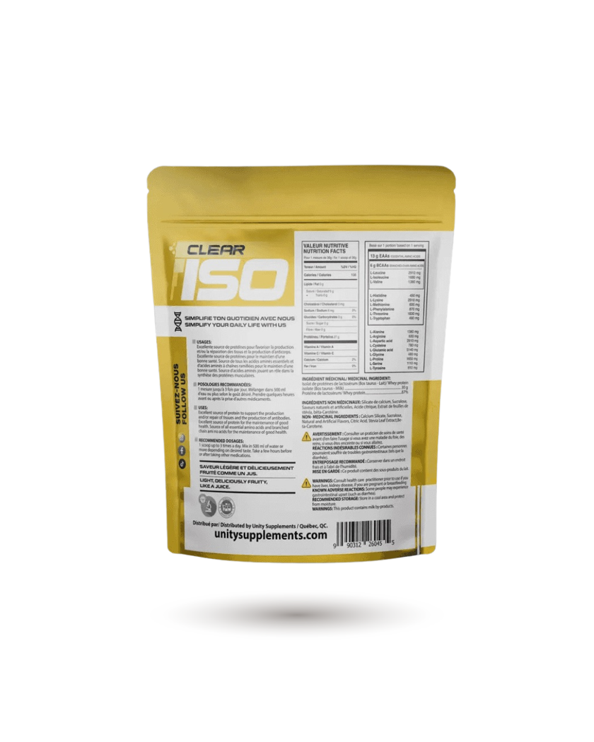 Unity Supplements Clear Isolate Protein Powder