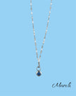 Heart Stone Necklaces in silver - various birthstone colours