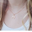 Opal Crescent Moon Necklace