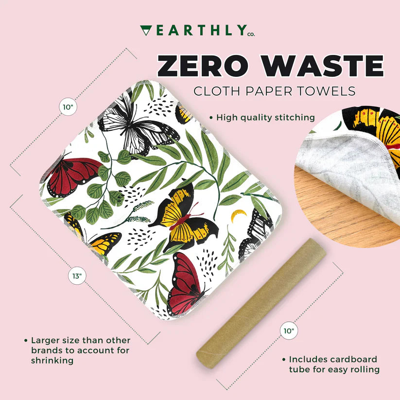 EARTHLY CO - Notpaper Towel 10/PK Butterfly meadows