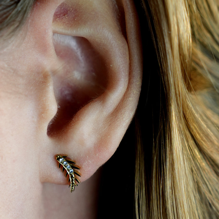 Boucles d'oreilles en zircone en forme de météore volant de EBBA.
