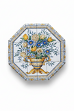 Vintage Floral Tin with Italian Tile Design
