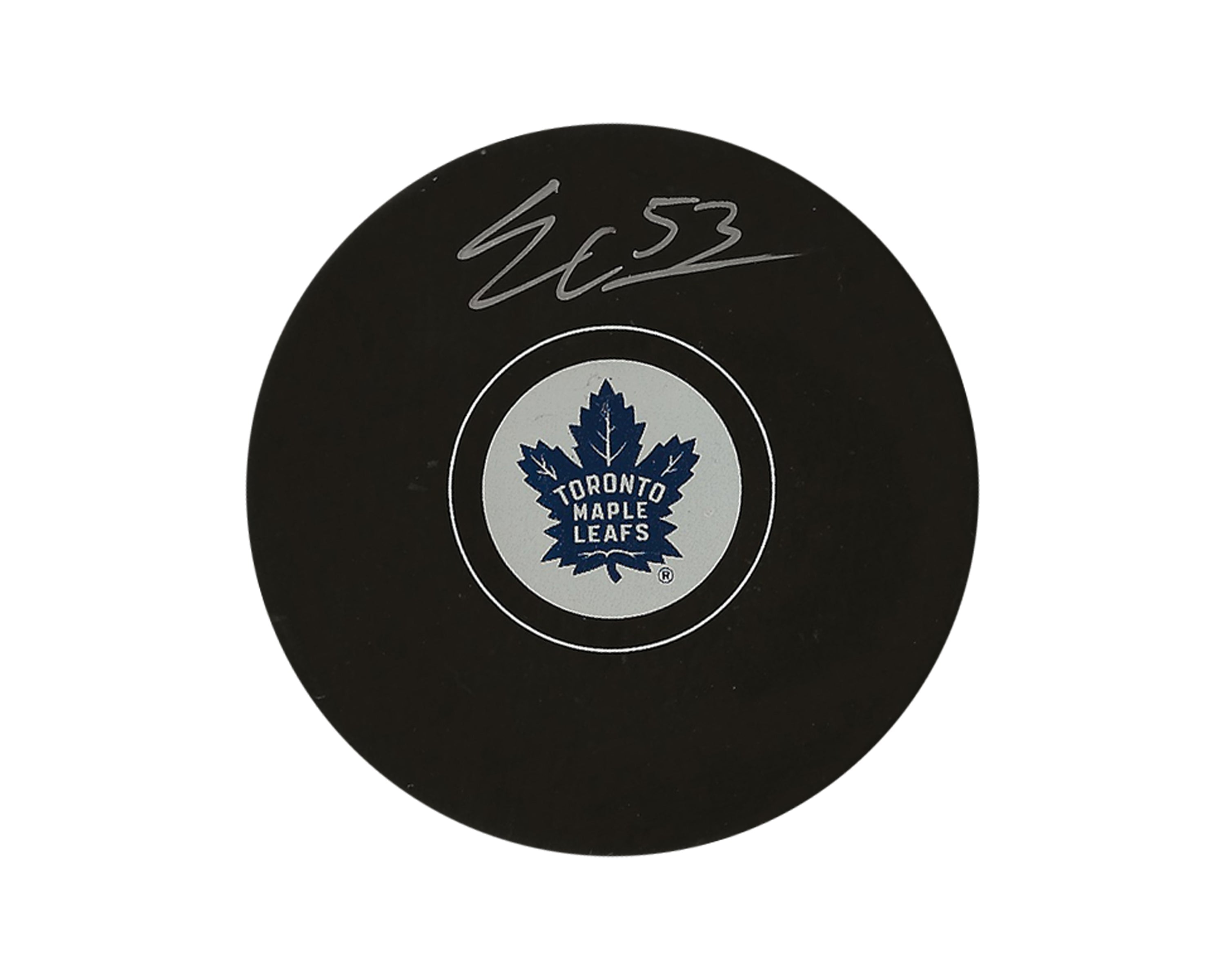 Easton Cowan Autographed Toronto Maple Leafs Autograph Model Puck