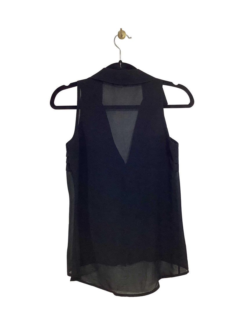 ECLIPSE Regular fit Button-down Top in Black - XS
