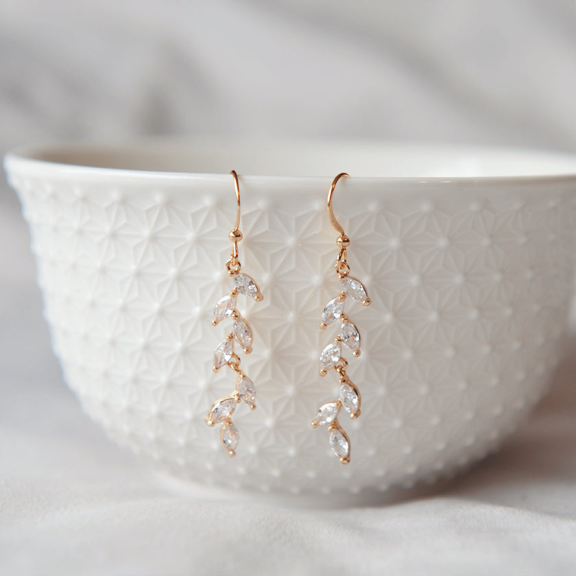 Crystal vine earrings