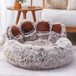 Bear Paw Hand Plush Pet Bed – Luxury Cozy Bed for Pets