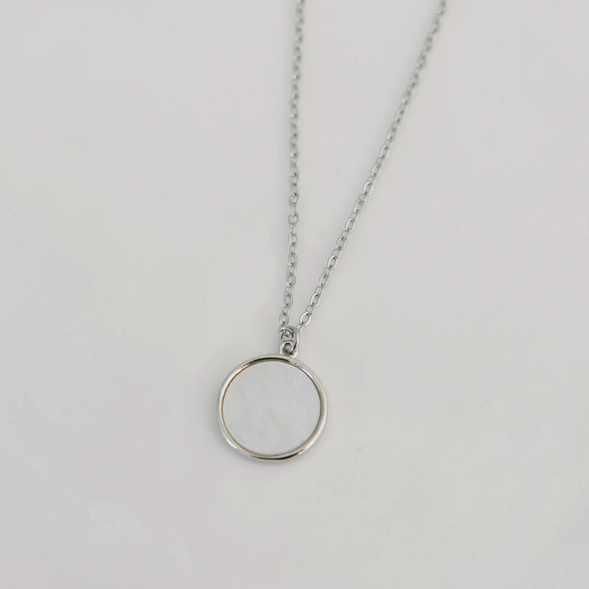 Anna Mother of Pearl Disc Necklace