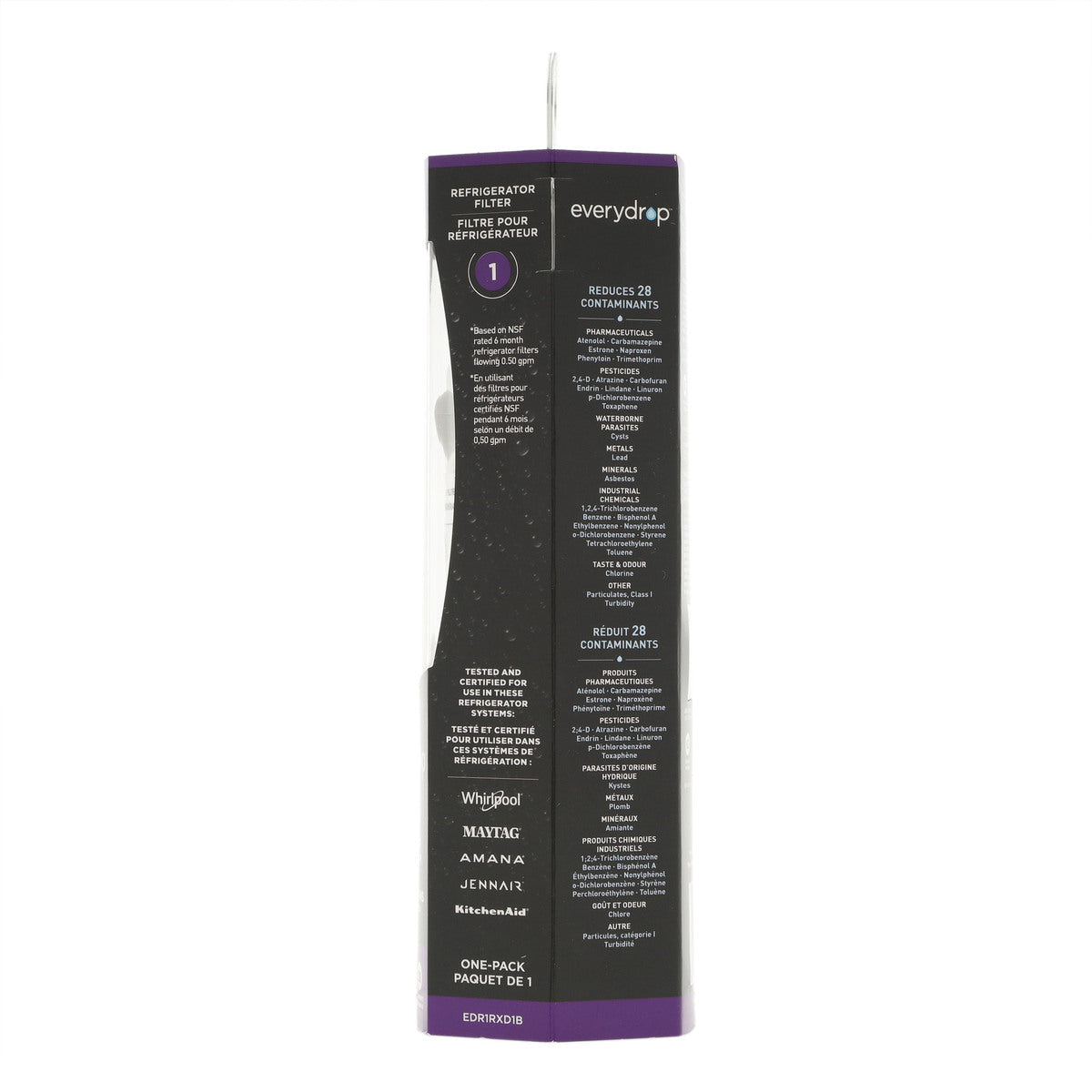 Filtre à eau de remplacement pour réfrigérateur Whirlpool EDR1RXD1B