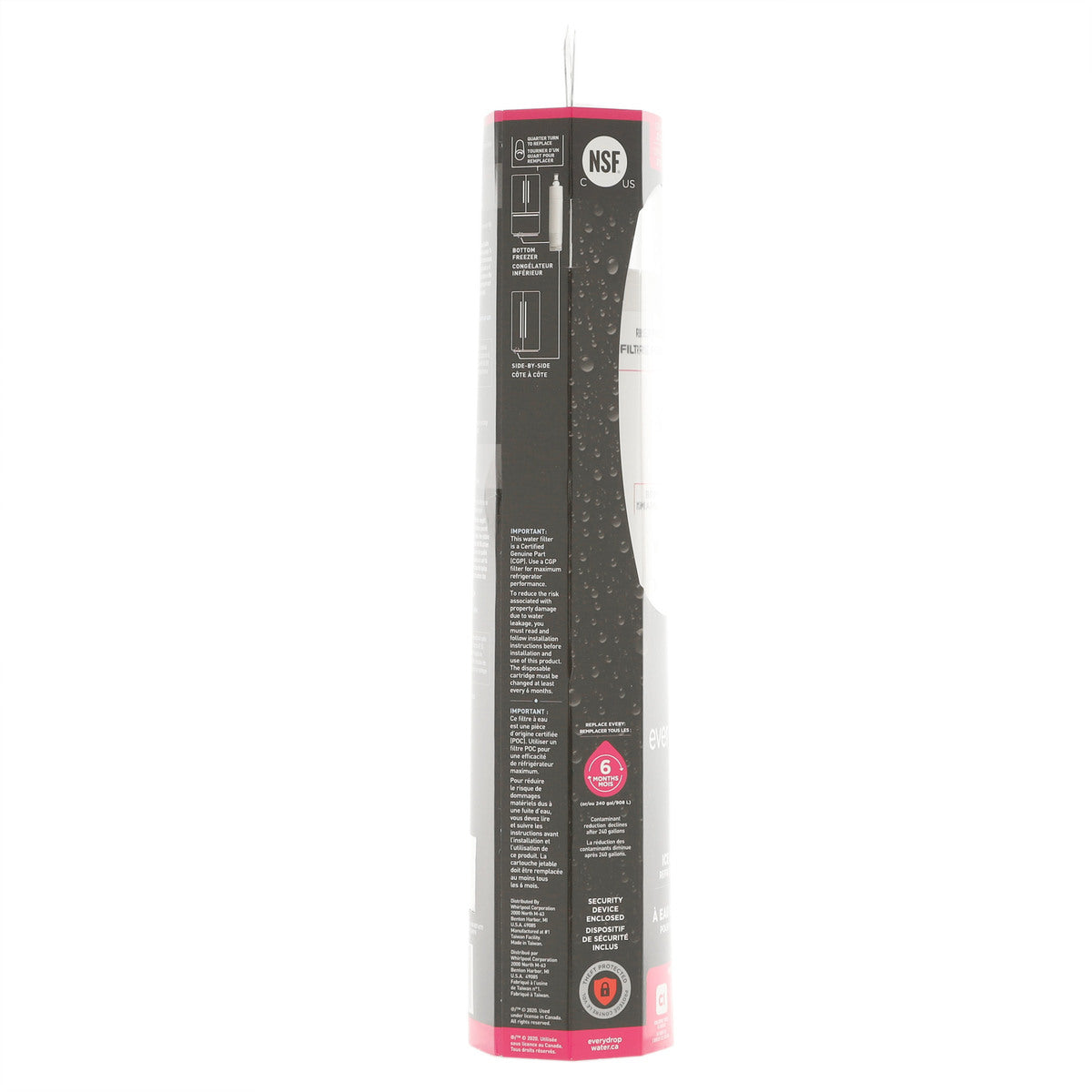 Filtre à eau de remplacement pour réfrigérateur Whirlpool EDR5RXD1B