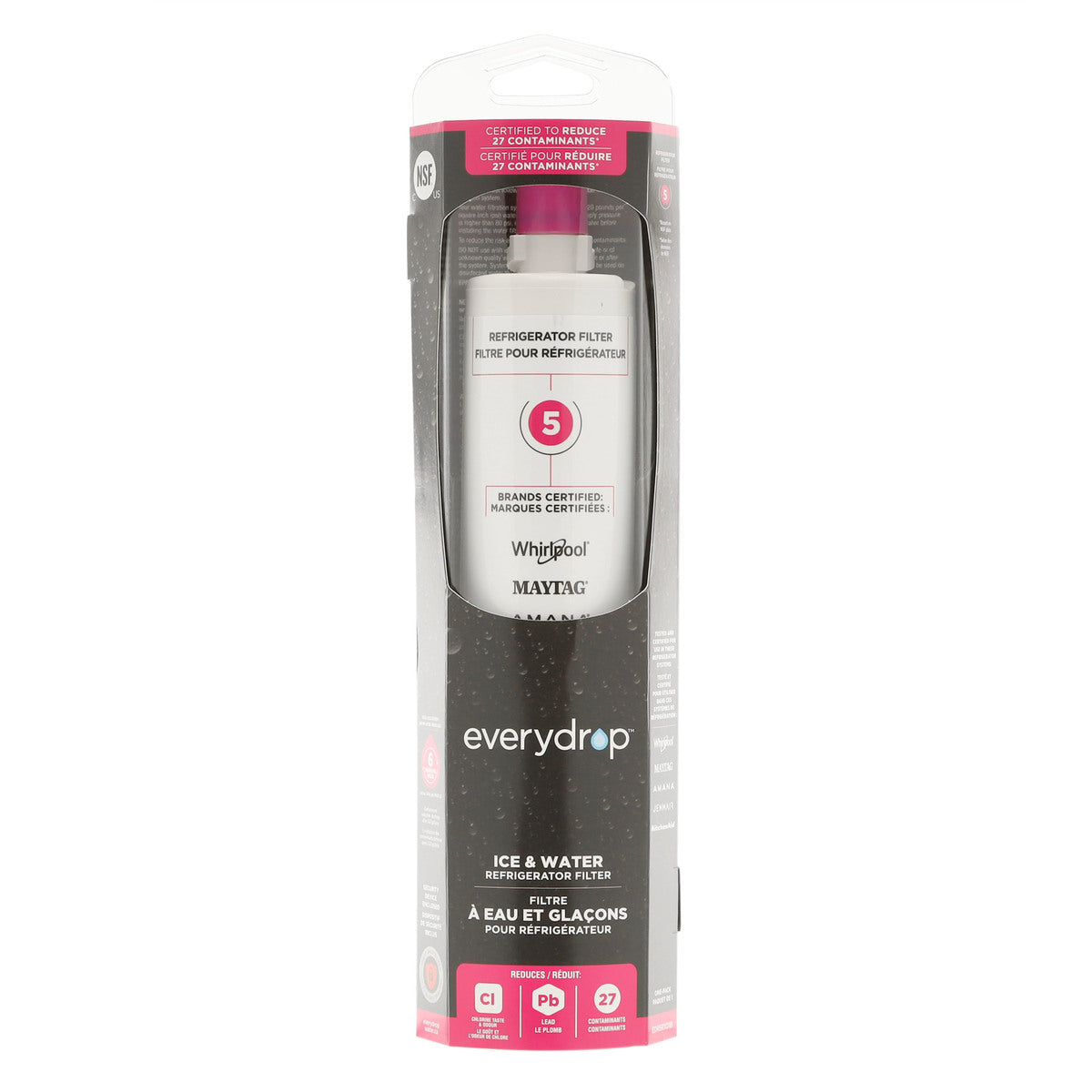 Filtre à eau de remplacement pour réfrigérateur Whirlpool EDR5RXD1B