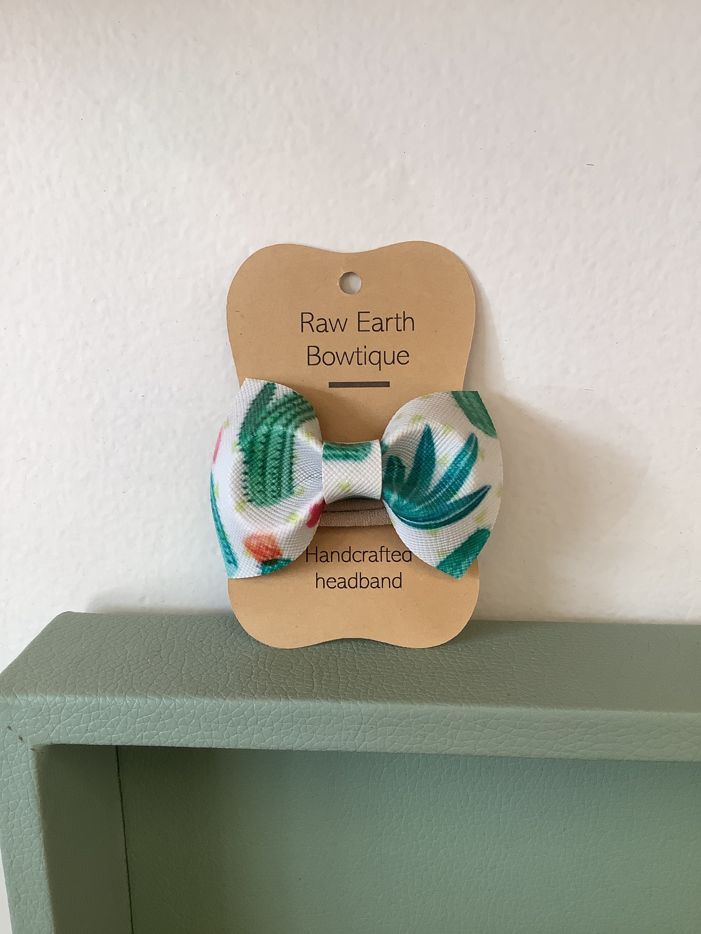 Raw Earth Bowtique Cactus Baby Bow