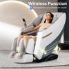 Mega Sale-Costway-Premium 3 Level Zero Gravity Full SL Track, Massage Chair With Heat- Dual Foot Rollers-Intelligent Body Scan With Shiatsu Rollers-JL10029WL