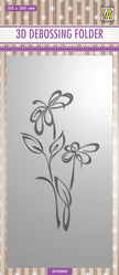 Nellie's Choice 3D Debossing Folder Slimline - Flower