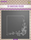 Nellie's Choice 3D Embossing Folder - Square Frame - Blossom