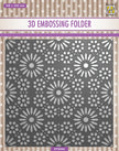 Nellie's Choice 3D Embossing Folder - Square Frame - Flower Pattern