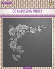 Nellie's Choice 3D Embossing Folder Square - Flower Corner 1