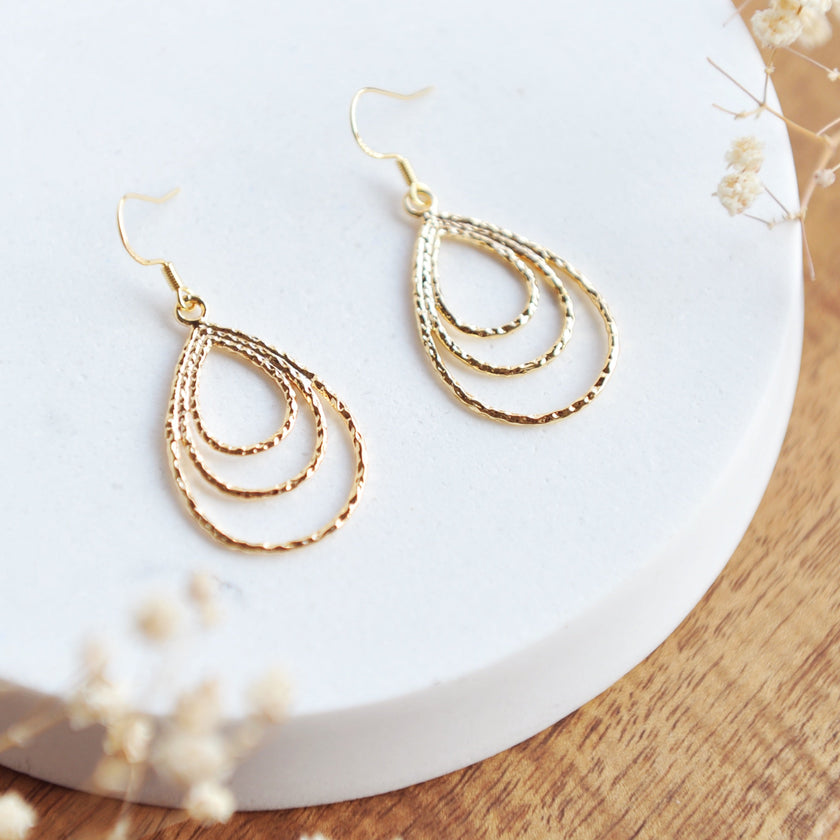 DANIELLA Water Drop Charm Earrings