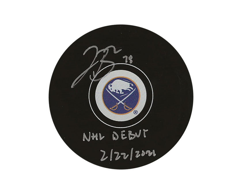 Jacob Bryson Autographed Buffalo Sabres Autograph Model Puck Inscribed 
