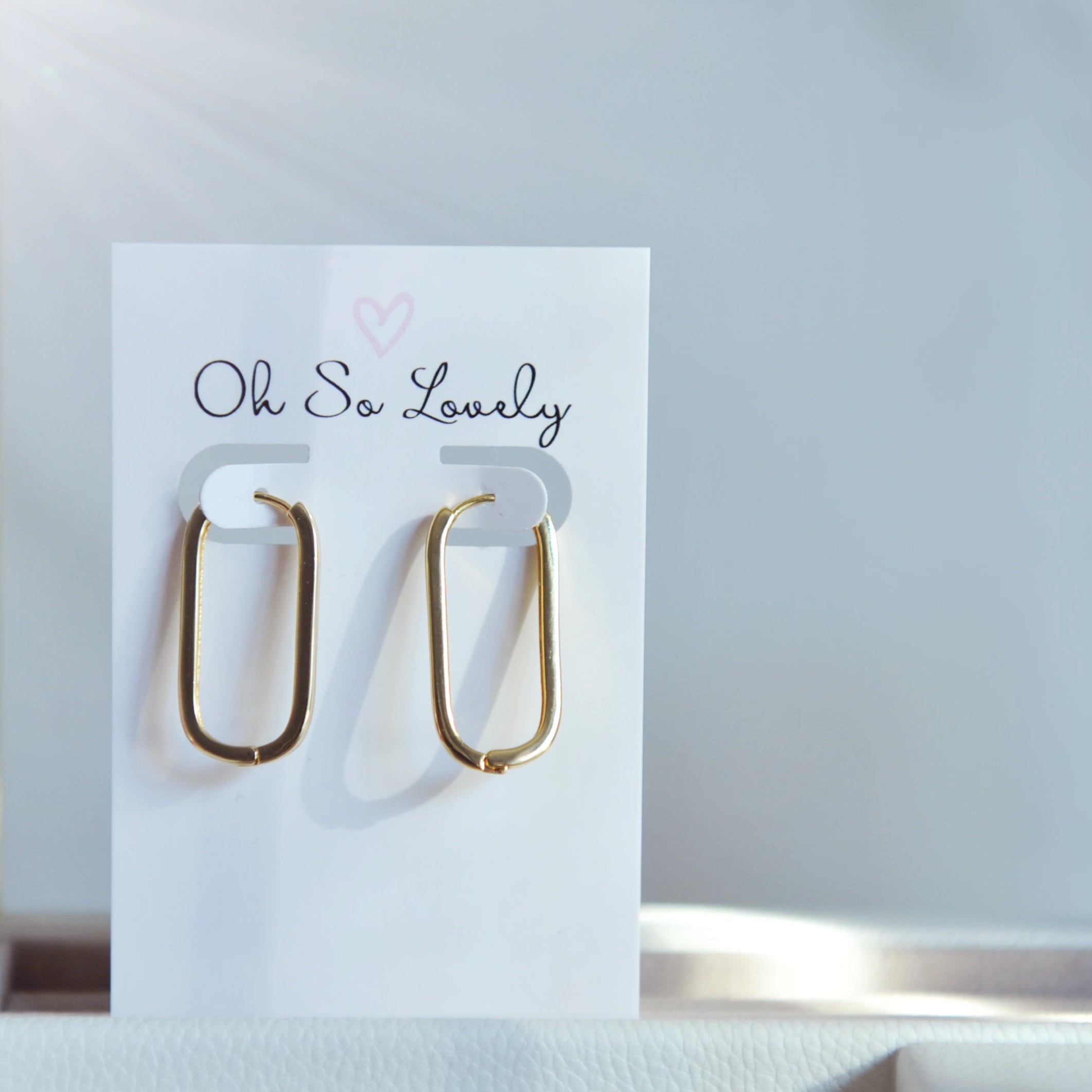 Geneva long Rectangle Hoop