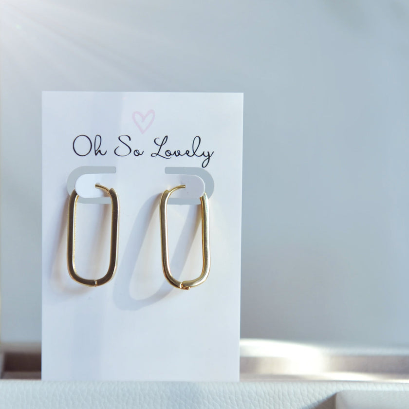 Geneva long Rectangle Hoop