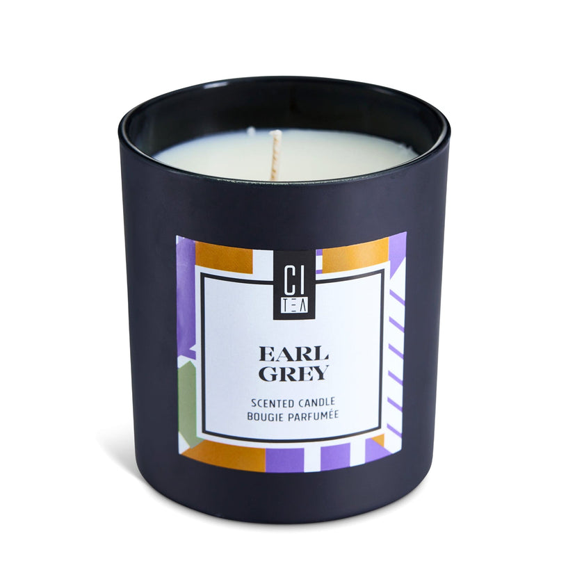 Bougie en cire de soja au parfum de thé Earl Grey - Bergamote & Rose - 8 oz