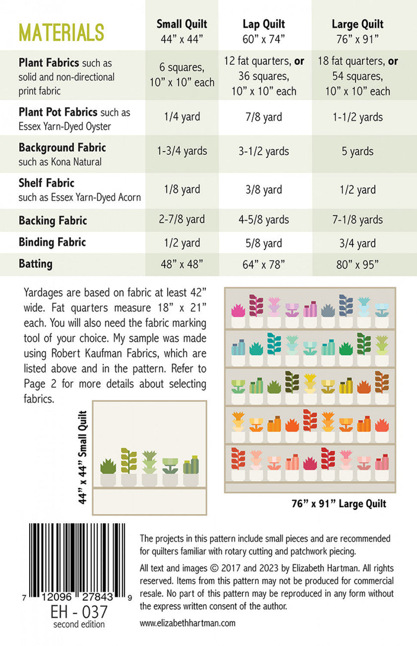 Greenhouse Quilt Pattern by Elizabeth Hartman