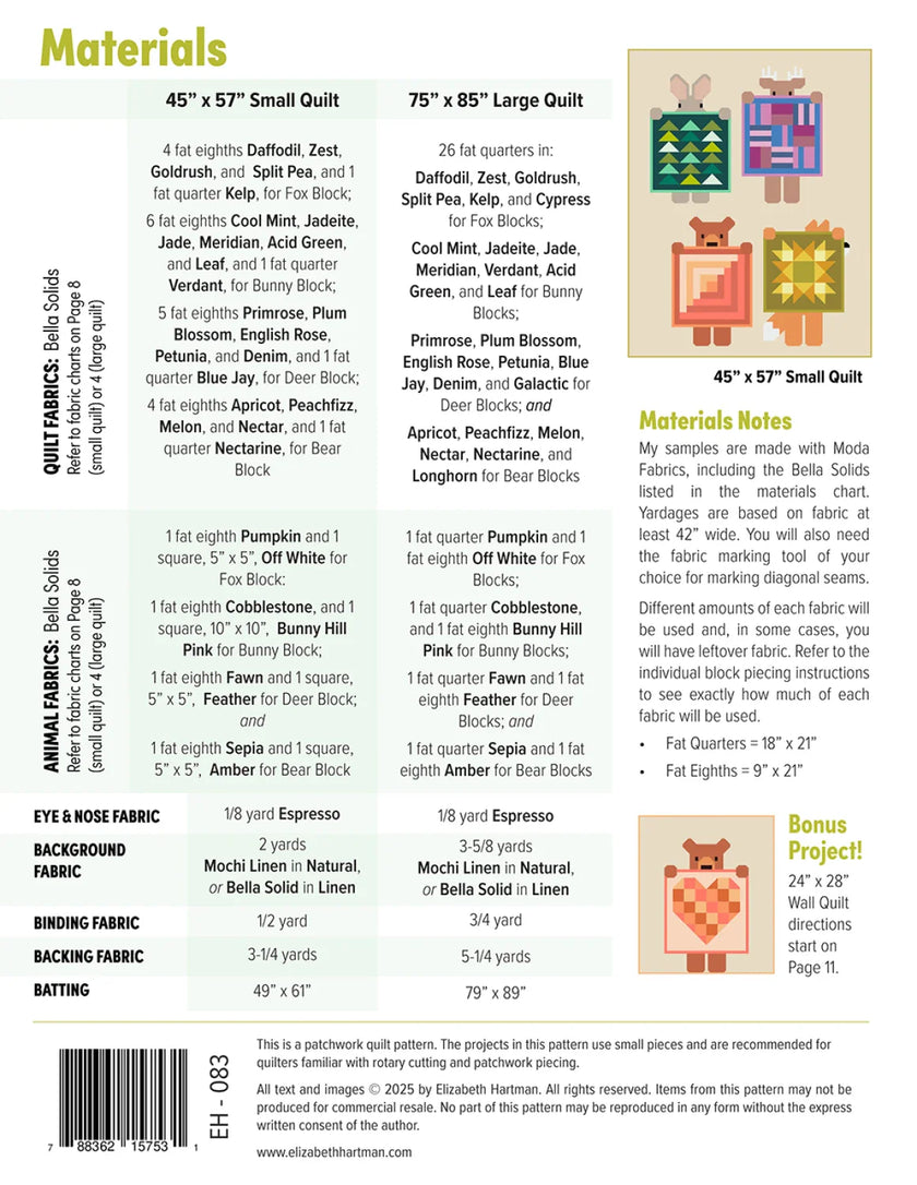 Show and Tell - Quilt Pattern by Elizabeth Hartman