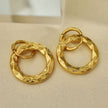 ELENA: Sculpted Texture Gold Hoop Earrings