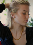 ELIF : Collier à maillons de perles de taille duo