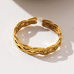 ELIOTT: Cross Over Weave Pattern Band Ring