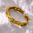 ELIOTT: Cross Over Weave Pattern Band Ring