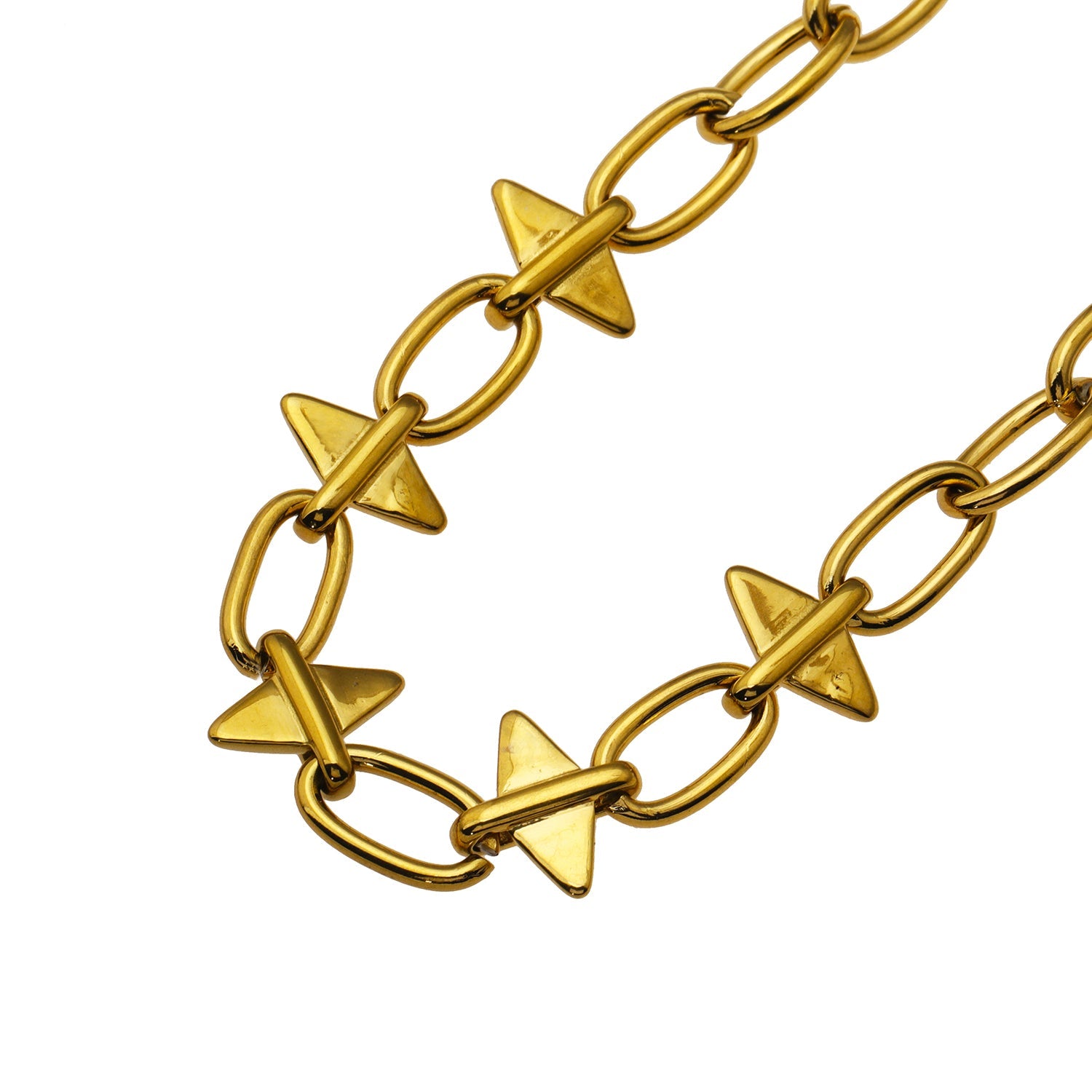 ELLINOR : Collier à breloques en forme de goutte de diamant, style industriel chic.