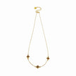 ELLIS Coloured Zirconia Charms Gold Necklace