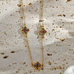ELLIS Coloured Zirconia Charms Gold Necklace