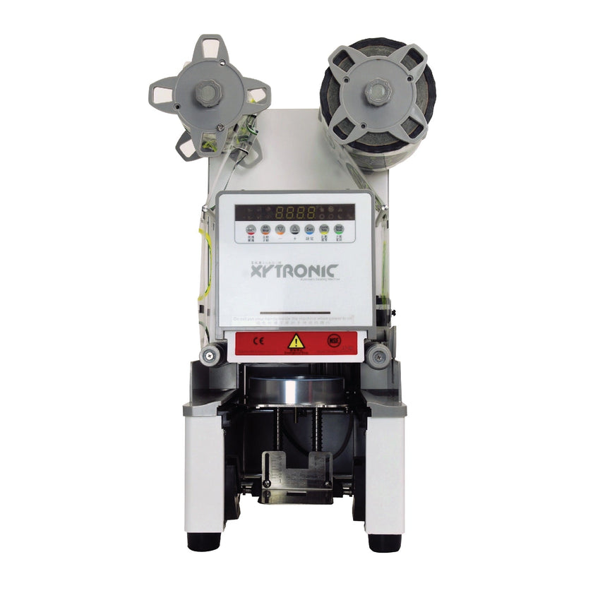 Sealing Film Machine with Contact Sensor | Recommended for FROSTED injection PP 90mm cups (UL Certified/Complies with NSF/ANSI Standard 2)