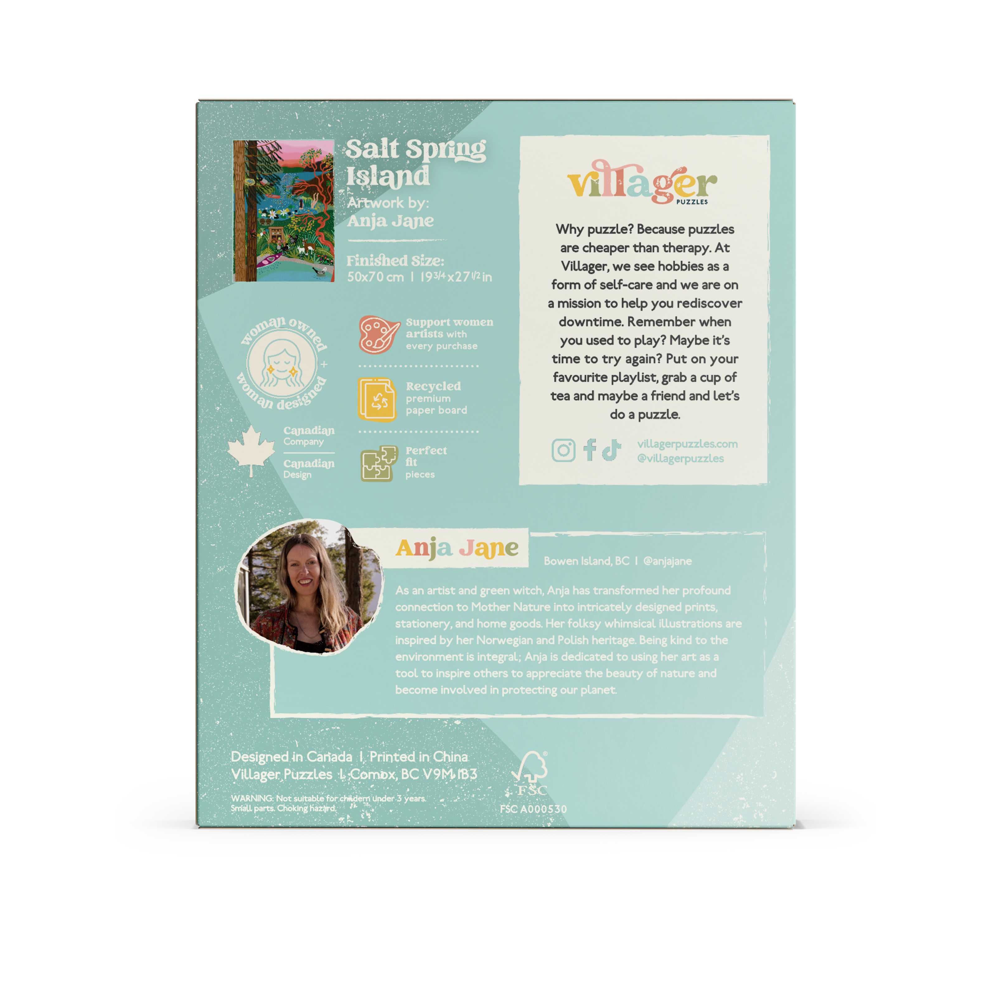 Salt Spring Island | 1000-Piece Puzzle for Adults | Designed in Canada by Anja Jane