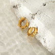 Boucles d'oreilles mini-cercles EMERALDA
