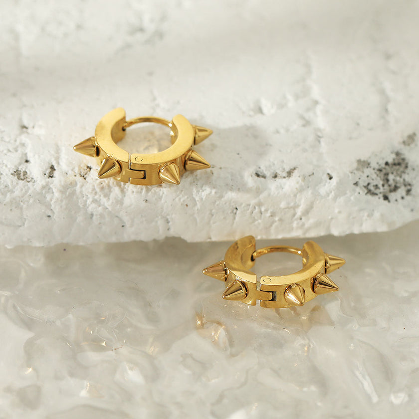 Boucles d'oreilles mini-cercles EMERALDA