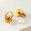 ENDEAR Gold: Romantic Heart Charm Hoop Earrings – A Symbol of Everlasting Love.