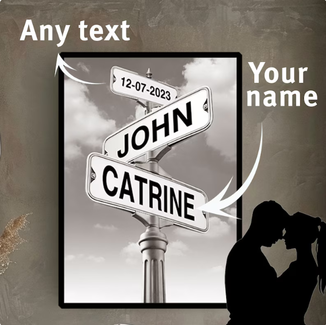 Wall Art Engagement Sign 24 x 36 inches