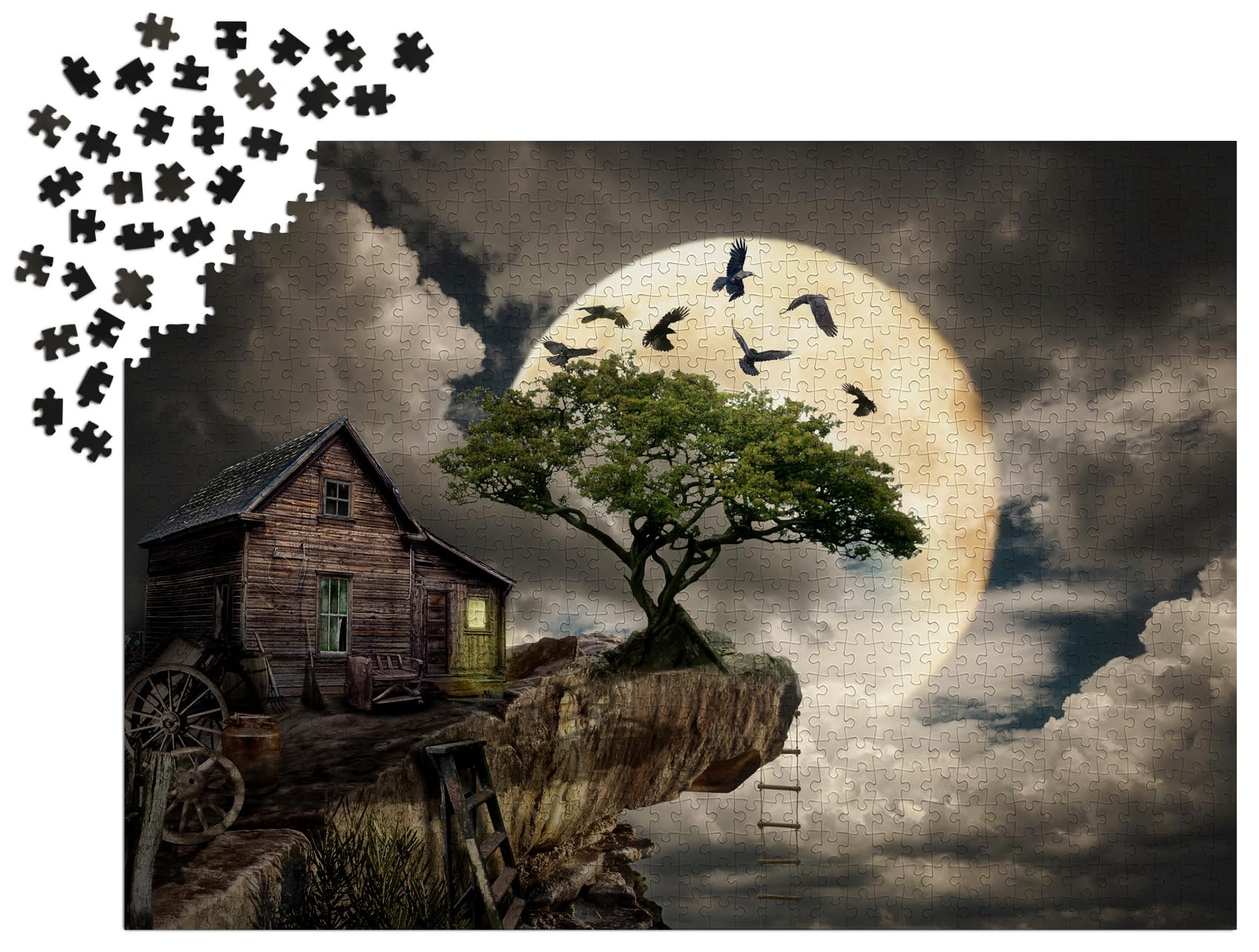 ENJOY - A Log Cabin on a Cliff (1000-Piece Puzzle)