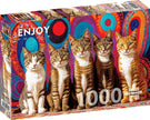 ENJOY - Cinq chats (puzzle de 1000 pièces)