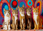 ENJOY - Cinq chats (puzzle de 1000 pièces)